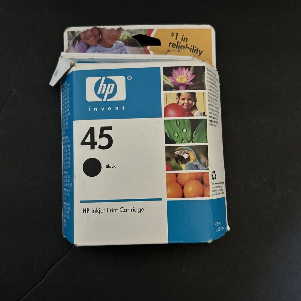 GENUINE HP 45 INK 51645A FRESH NEW OPEN BOX MAR 2027